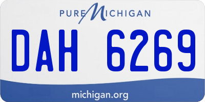 MI license plate DAH6269