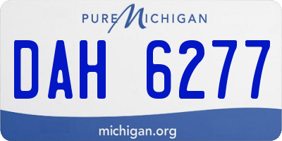MI license plate DAH6277