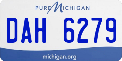 MI license plate DAH6279