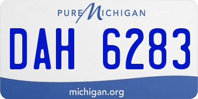 MI license plate DAH6283