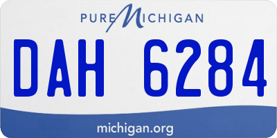 MI license plate DAH6284
