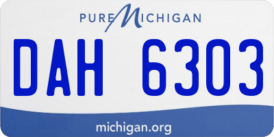 MI license plate DAH6303
