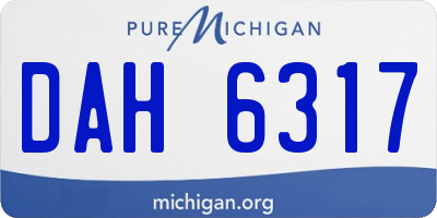 MI license plate DAH6317