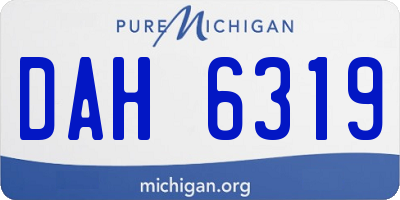 MI license plate DAH6319