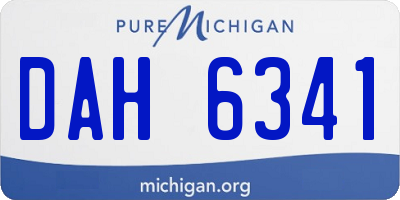 MI license plate DAH6341