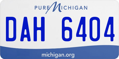 MI license plate DAH6404