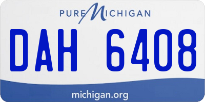 MI license plate DAH6408