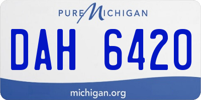 MI license plate DAH6420