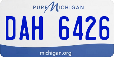 MI license plate DAH6426