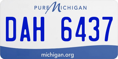 MI license plate DAH6437