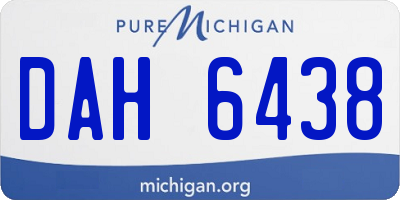MI license plate DAH6438