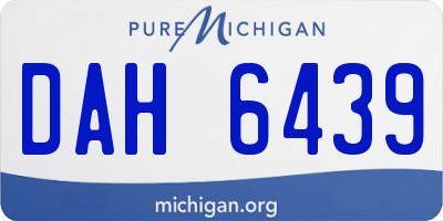 MI license plate DAH6439