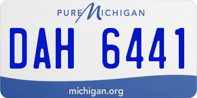 MI license plate DAH6441
