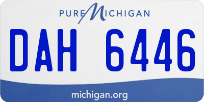 MI license plate DAH6446