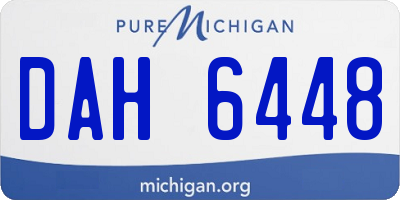 MI license plate DAH6448