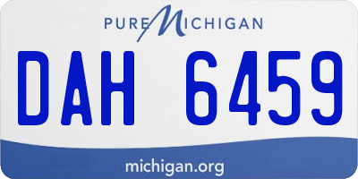 MI license plate DAH6459