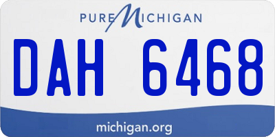 MI license plate DAH6468