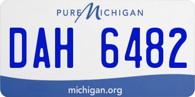 MI license plate DAH6482