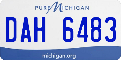 MI license plate DAH6483