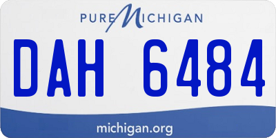 MI license plate DAH6484