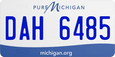 MI license plate DAH6485