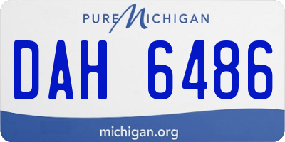 MI license plate DAH6486