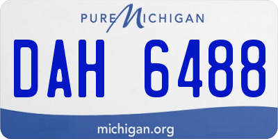 MI license plate DAH6488