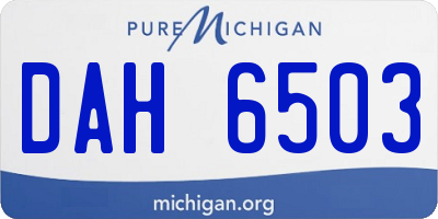 MI license plate DAH6503