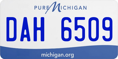 MI license plate DAH6509