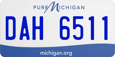 MI license plate DAH6511