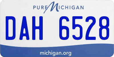 MI license plate DAH6528