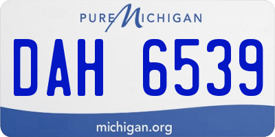 MI license plate DAH6539