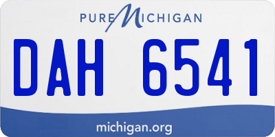 MI license plate DAH6541