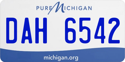 MI license plate DAH6542