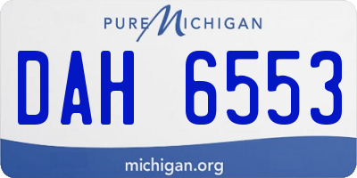 MI license plate DAH6553