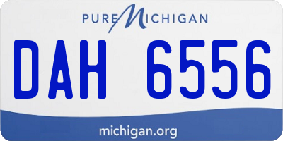 MI license plate DAH6556
