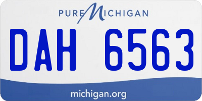MI license plate DAH6563