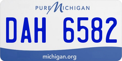 MI license plate DAH6582
