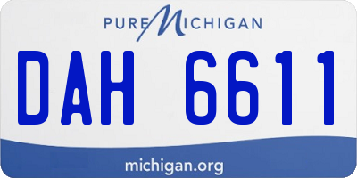 MI license plate DAH6611