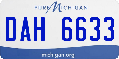 MI license plate DAH6633