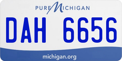 MI license plate DAH6656