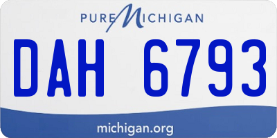 MI license plate DAH6793
