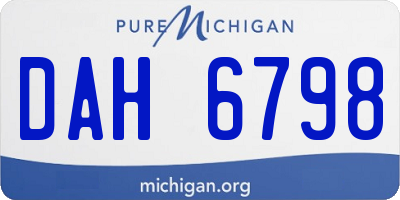 MI license plate DAH6798