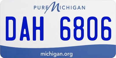 MI license plate DAH6806