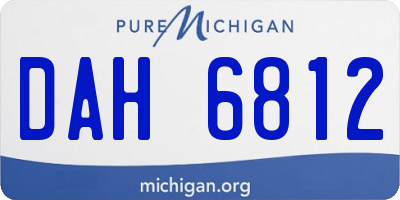 MI license plate DAH6812