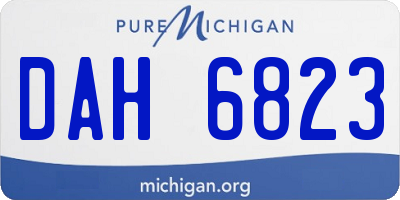 MI license plate DAH6823