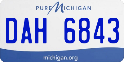 MI license plate DAH6843