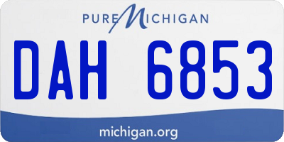 MI license plate DAH6853