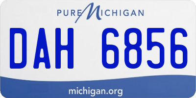 MI license plate DAH6856