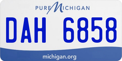 MI license plate DAH6858